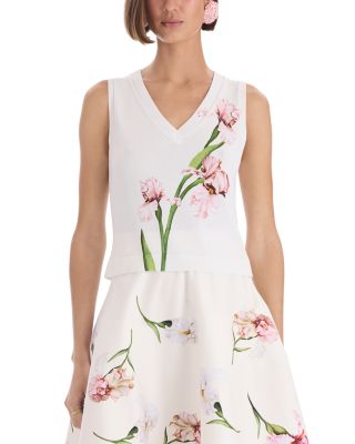 Floral Printed Twinset V Neck Tank