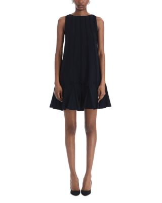 Wool Tassel Trim Shift Dress
