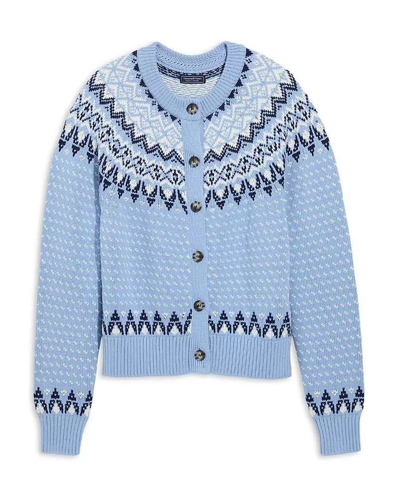 Vineyard Vines Cotton Crewneck Cable Cardigan