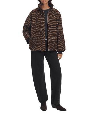 Sun Faux Sherpa Funnel Neck Jacket
