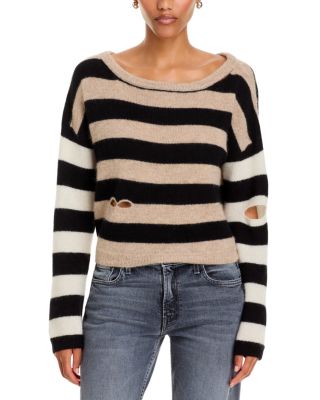 The Cold Shoulder Distressed Sweater
