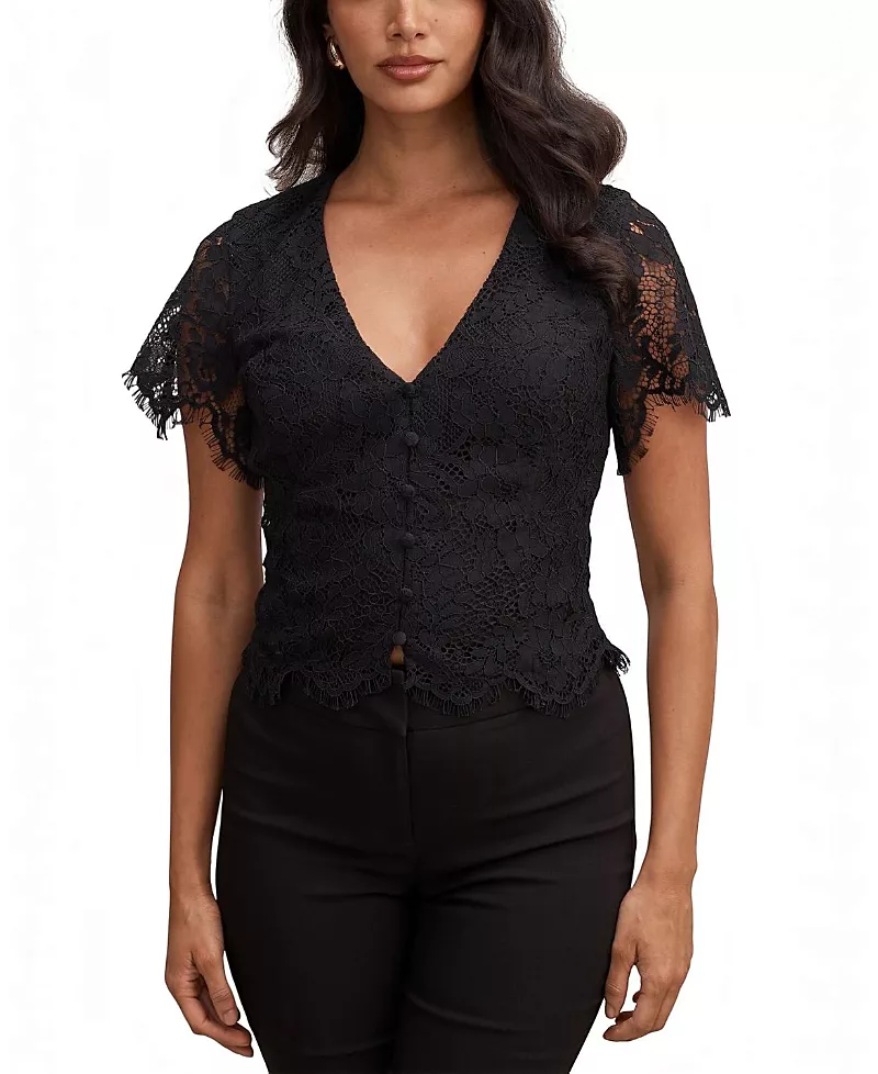 Ever New Women's Vienna Lace V Neck Top