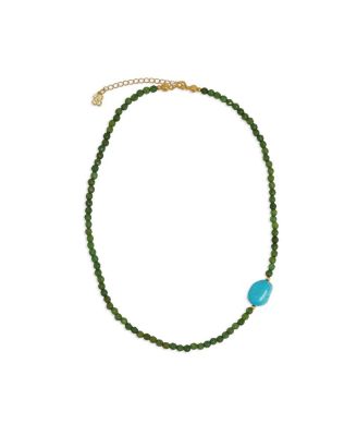  Women's Felice Jade and Turquoise Beaded Necklace