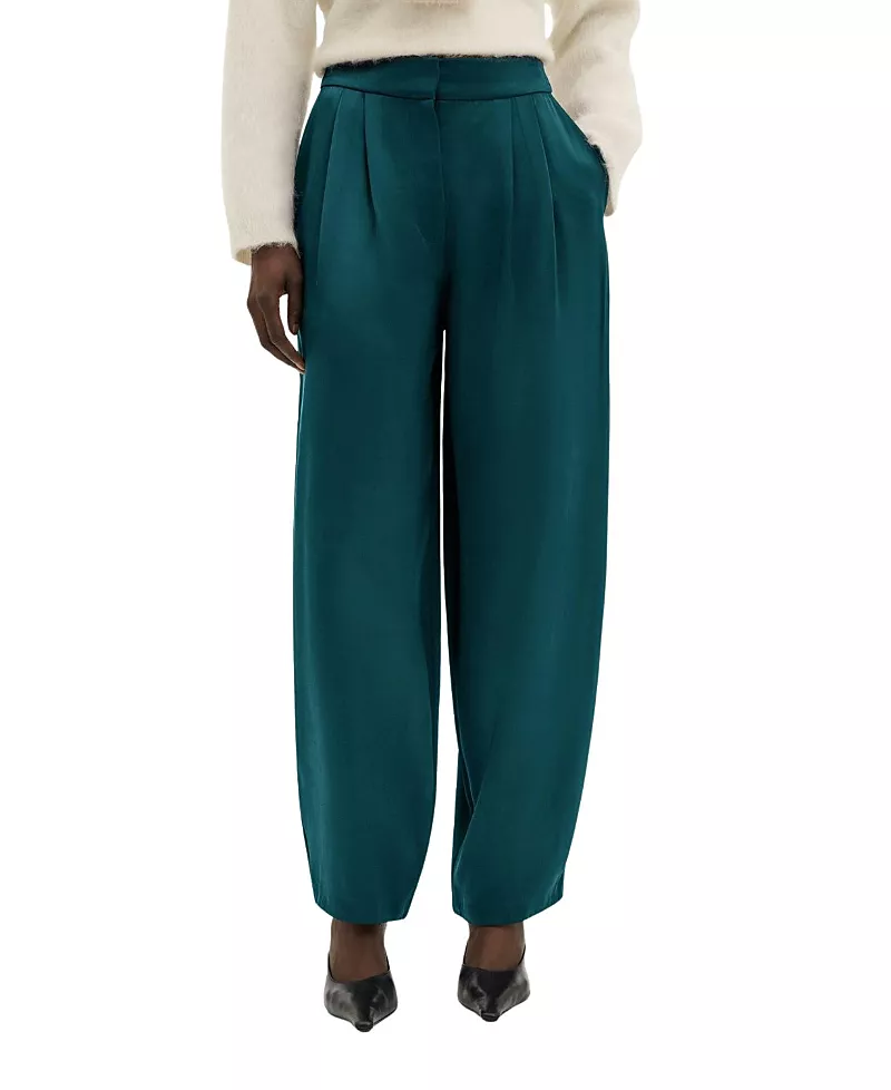 Malina Smilla Barrel Leg Satin Trousers
