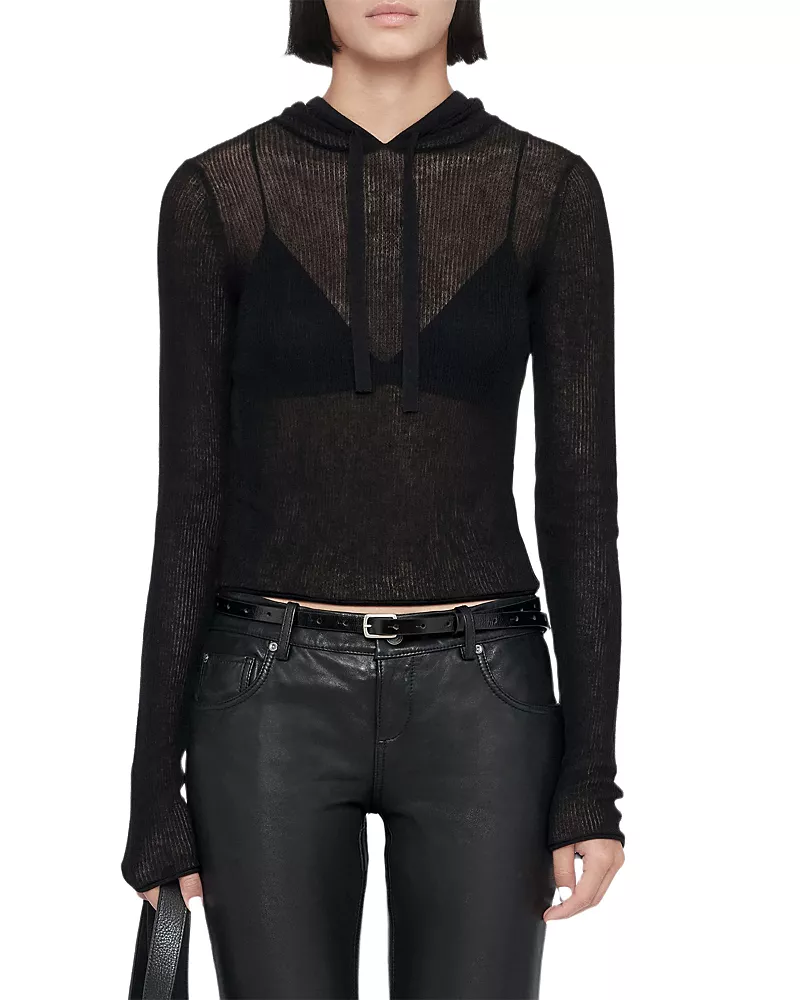 Allsaints Pike Sheer Knit Hoodie