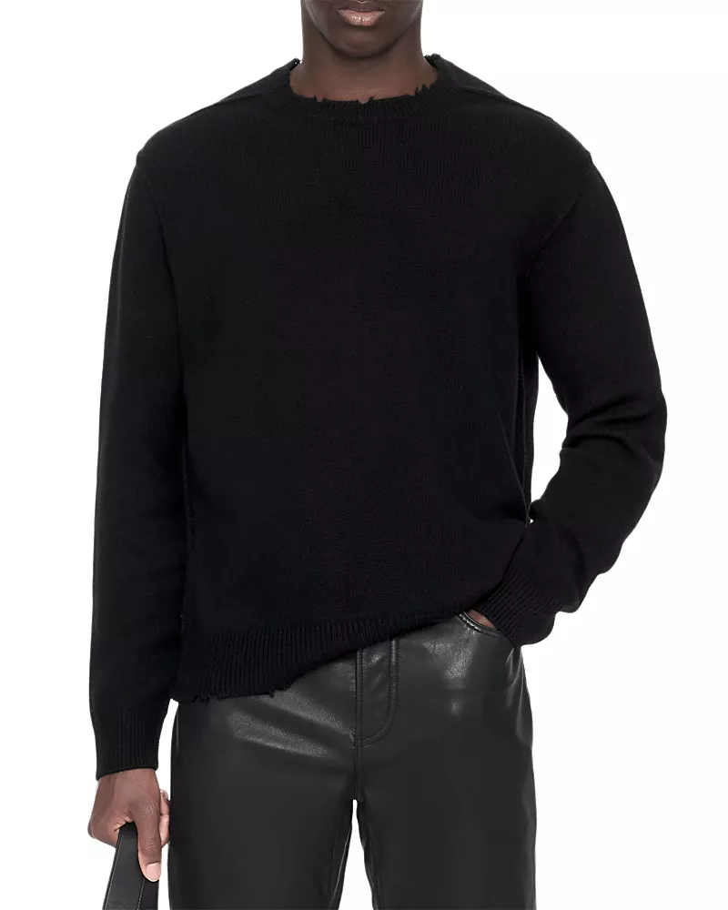 Allsaints Remus Distressed Wool Blend Sweater