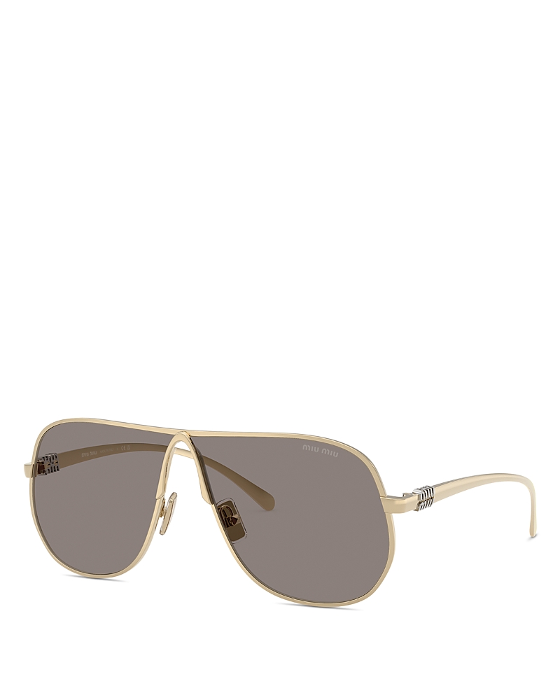 Miu Miu Aviator Sunglasses, 66mm In Purple