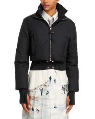 Ripstop Cropped Down Bomber Jacket