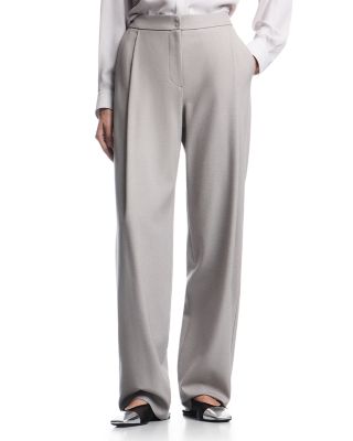 Pleated Straight Leg Pants