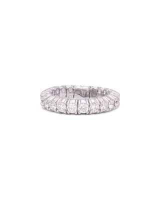 18K White Gold Stretch Diamond Band, 2.57 tcw