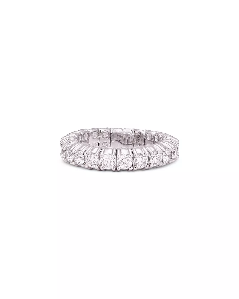Zydo 18K White Gold Stretch Diamond Band, 2.57 tcw