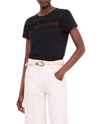  Women's Lace Trim T-Shirt
