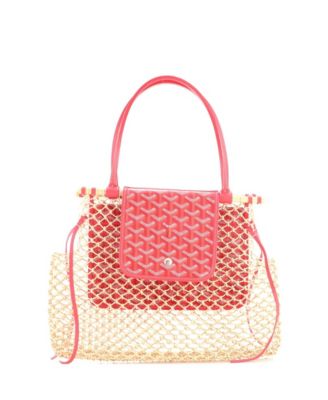   Aligre Bag Raffia Net with Coated Canvas
