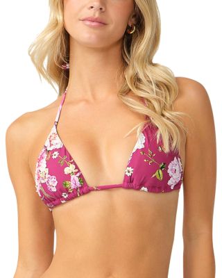Embroidered Triangle Bikini Top