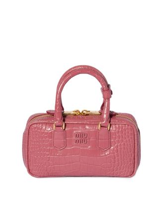  Mini Arcadie Bag in Crocodile Embossed Leather