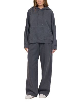 Garment Dyed Cotton Blend Hoodie