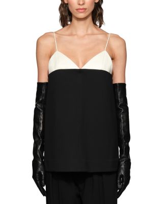 Hadleigh Combo Colorblock V Neck Top