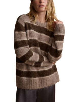 Jenni Kayne Teddy Striped Suri Alpaca & Merino Wool Sweater