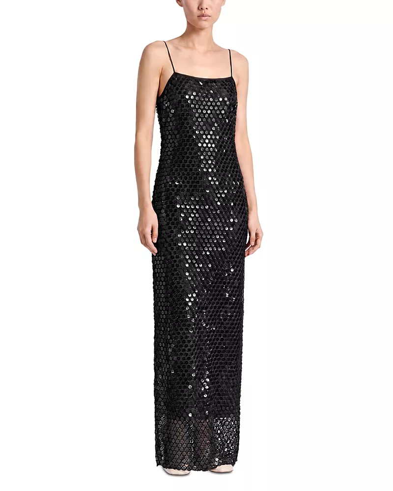 Saint Art Chloe Pearlized Sequin Maxi Dress