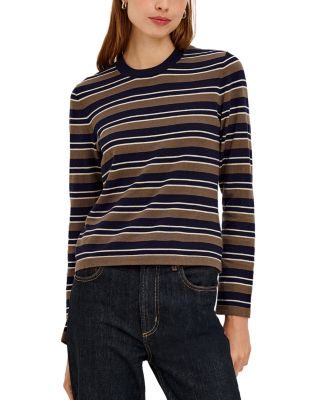 Davie Striped Cotton & Cashmere Crewneck Sweater