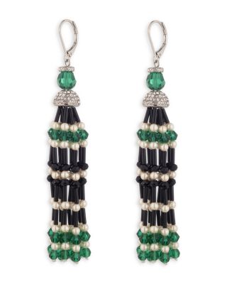 Pave Deco Linear Earrings