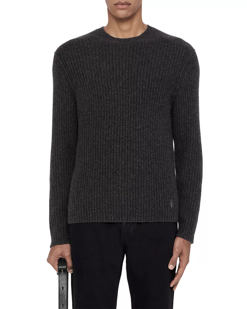 Allsaints Enzo Ribbed Cashmere Crewneck Sweater
