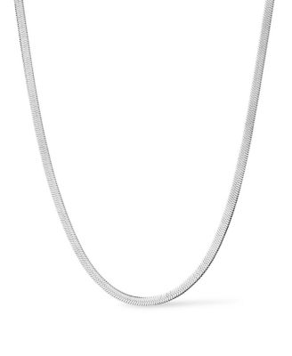  Ina Silver Herringbone Chain Necklace