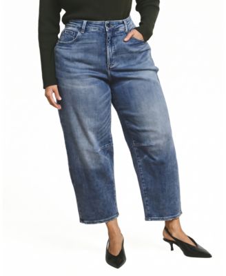 Women's Plus Dakota Barrel Jeans in Calabasas Blue