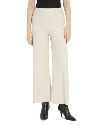 High Rise Faux Leather Cropped Pants