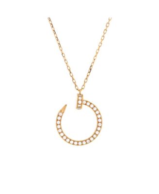 Pre-Owned Cartier Juste un Clou Pendant Necklace 18K Gold and Pave Diamonds, 16