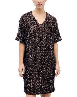 Gerard Darel Sequined V Neck Dress