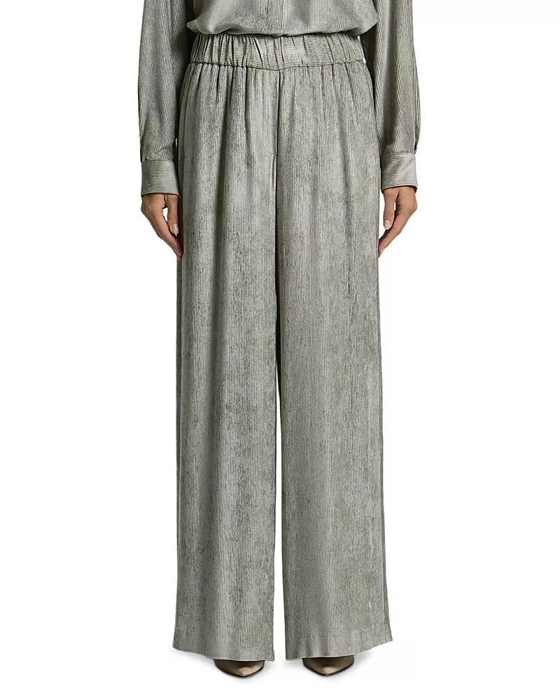 Peserico Flowy Viscose Corduroy Palazzo Pants