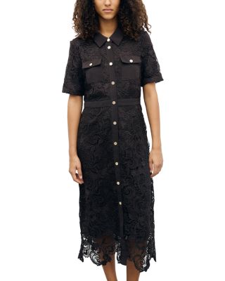 Gerard Darel Cloth Lace Midi Dress