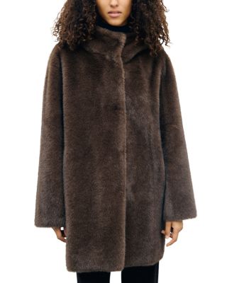 Amy Faux Fur Hooded Coat