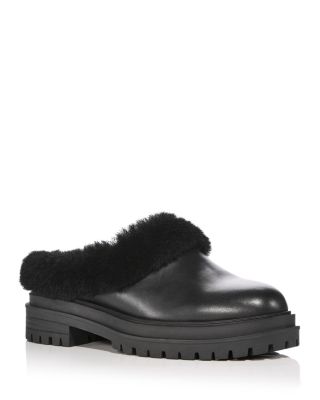 Women's Bedford Shearling Lined Suede Clogs