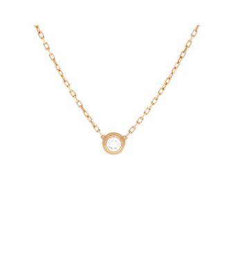  Large Cartier D'Amour Pendant Necklace 18K Gold with Diamond, 16.25"