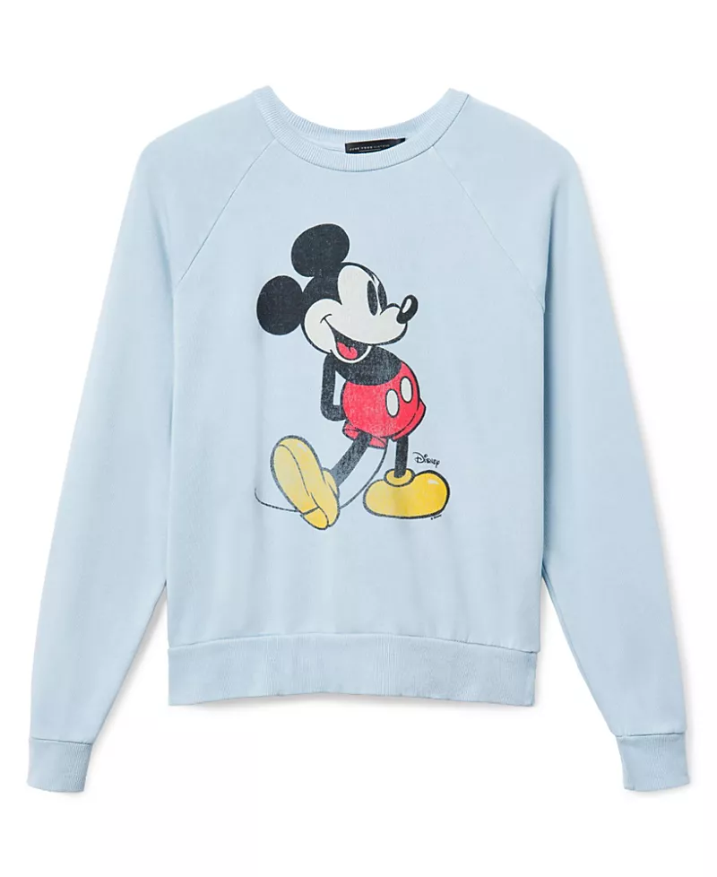 Junk Food Clothing Women's Mickey Raglan Fleece Pullover