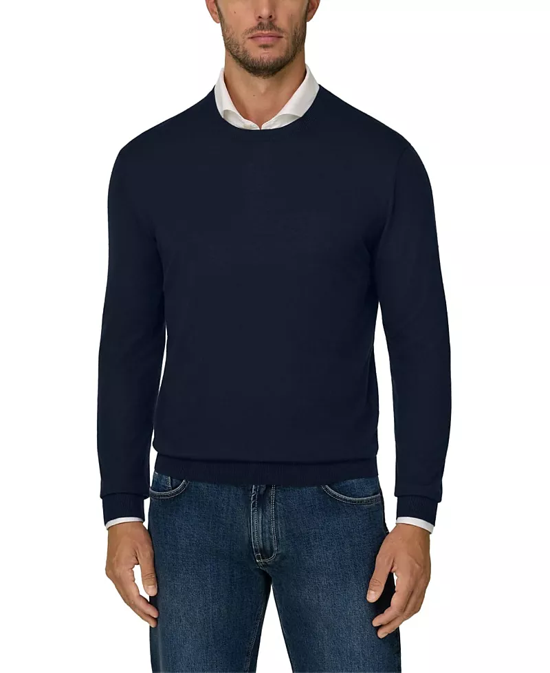 Boggi Milano Superfine Merino Wool Crew Neck Jumper