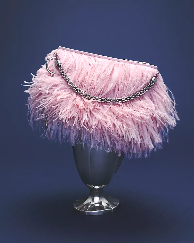 Jimmy Choo Callie Feather Trim Clutch - Exclusive
