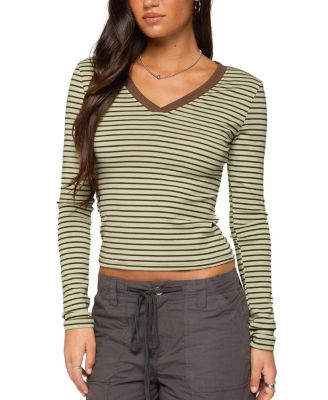 Yania Striped Long Sleeve Top