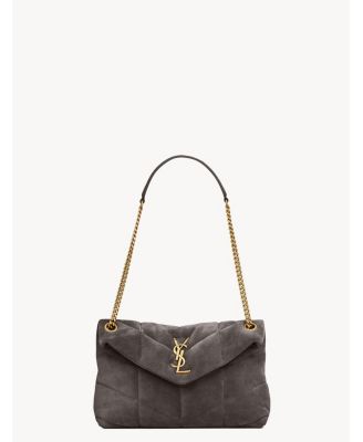 Puffer Small Bag in Quilted Suede