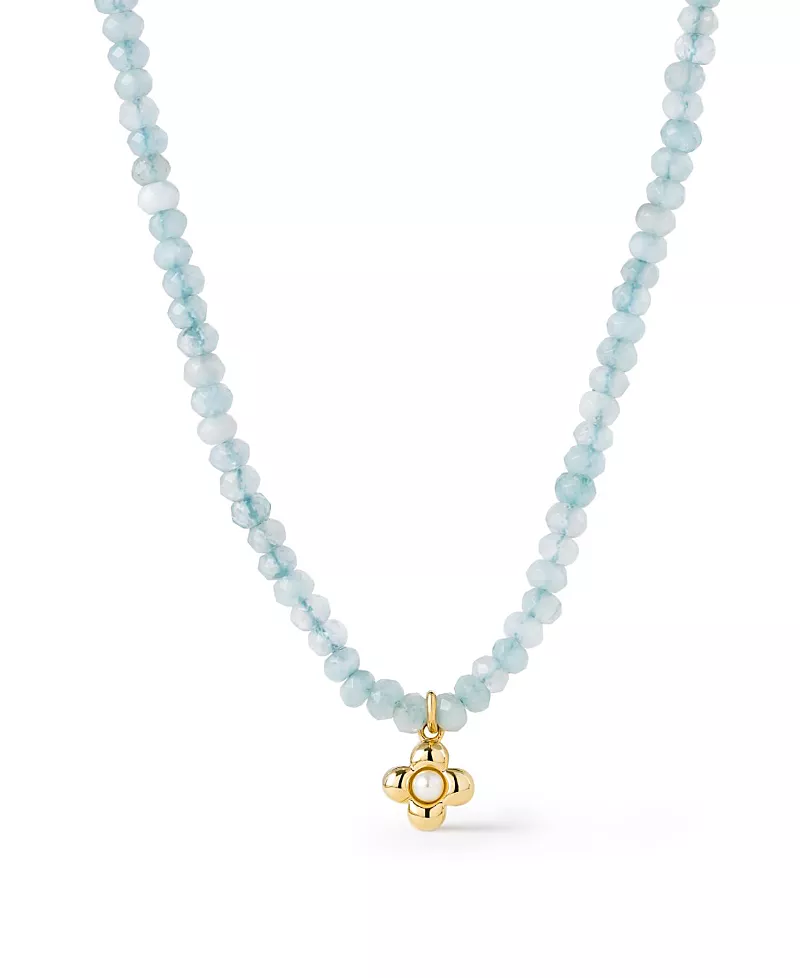 Ana Luisa Liora Blue Jade Beaded Necklace