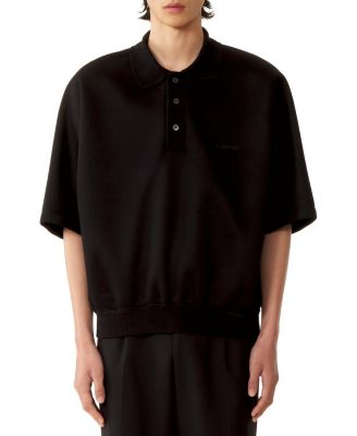 Lanvin Loose-Fit Double-Face Jersey Polo Shirt
