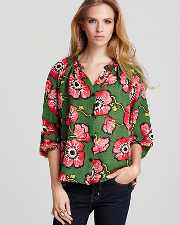 Tucker Blouse Long Sleeve Printed Classic Bloomingdale S
