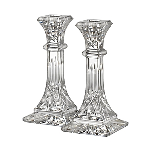 Waterford Lismore 8 Candlestick, Set Of 2 In Clear
