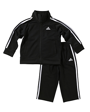 Adidas Unisex Tricot Jacket & Pants Set - Little Kid