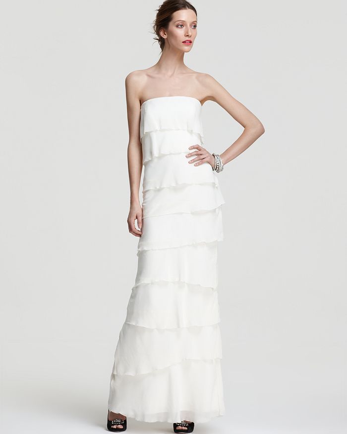 Nicole miller shop strapless gown