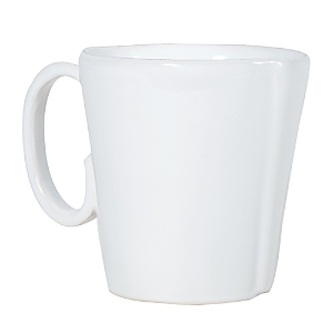 Vietri Lastra Grey Mug In White