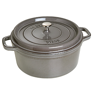 Staub Round Cocotte, 4 Quart In Graphite Gray