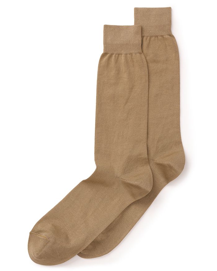 The Men's Store At Bloomingdale's The Men's Store At Bloomingdales Cotton Blend Dress Socks - 100% Exclusive In Taupe